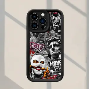 Trendy And Stylish Hip-Hop Design for Boys Case for iPhone 17 Pro Max 16 16e 15 14 Plus 13 12 Mini 11 Air X XS Pattern Soft TPU Rubber Camera Protection Rugged Mobile Phone Cover Gift 2D printing