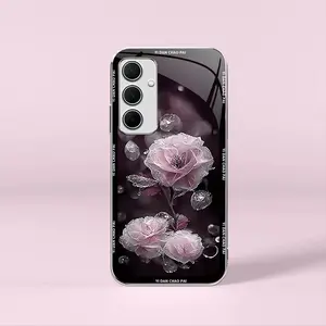 Night Dew Flower for【Galaxy A35】Elegant Electroplating Glass Case--975