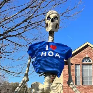 12 foot skeleton T Shirt - tee shirt for Skelly - Karen loves dressing up for the HOA and neighbors Christmas Menswear Top Clothes