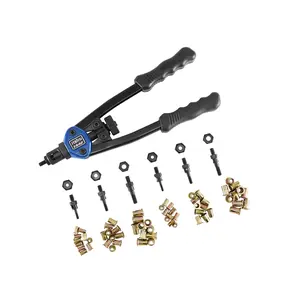 Pneumatic Tool 1442 13" Hand Rivet Nut Setter Kit - Metric & SAE W/ 60pc Rivnuts toolssetbox dewalt