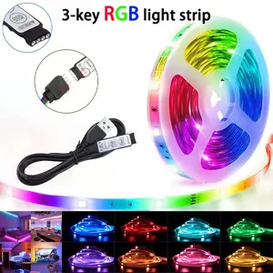 RGB LED Strip Light USB Powered 5v Controller Adjustable Color Dimmable RGB Ambient Lighting Party Atmosphere TV Backlight Bedroom Living Room Home Decor
