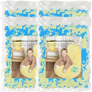 20LBS Bean Bag Filler - Shredded Memory  Refill with Cooling Gel, Soft & High Resilience  Filling for Bean Bag Chair, Couch Cushion, Pillow,  Bed & DIY Crafts