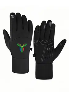 1pc with  2025 new 20251pcs South African FlagbokCuff Ski Skulls nss winter gloves mountaineering gloves Touch Screen Breathable Hiking unisex sports gloves Warmest Christmas gifts Comfortable