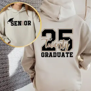Senior Hoodie, Custom Graduation Hoodie, Two sided College Graduation Hoodie, Senior Class Shirt