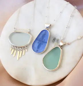 Sterling Silver Sea Glass Necklace
