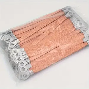 100pcs Copper Braided Wire Clad Aluminum Conductive Copper Braided Wire Distribution Box Grounding Wire