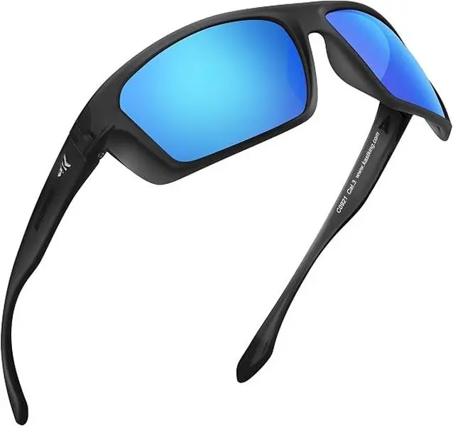 KastKing Huzzah Unisex Polarized Sport Sunglasses with Polarised Lens & UV Protection Lens, Ideal for Cycling & Fishing, Driving