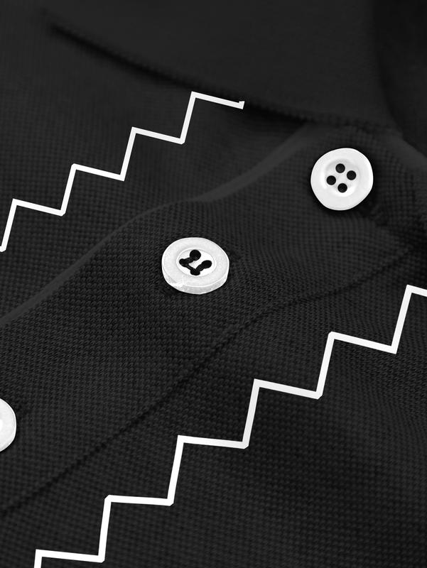 Men's Regular Fit Striped Print Polo Shirt, Casual Short Sleeve Collared Top for Summer, Fashion Men's Clothes for Daily Wear