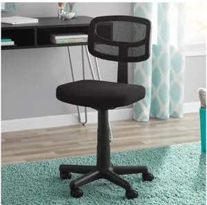 Mainstays Mesh Task Chair with Plush Padded Seat, Teens and Adult, Black/Black