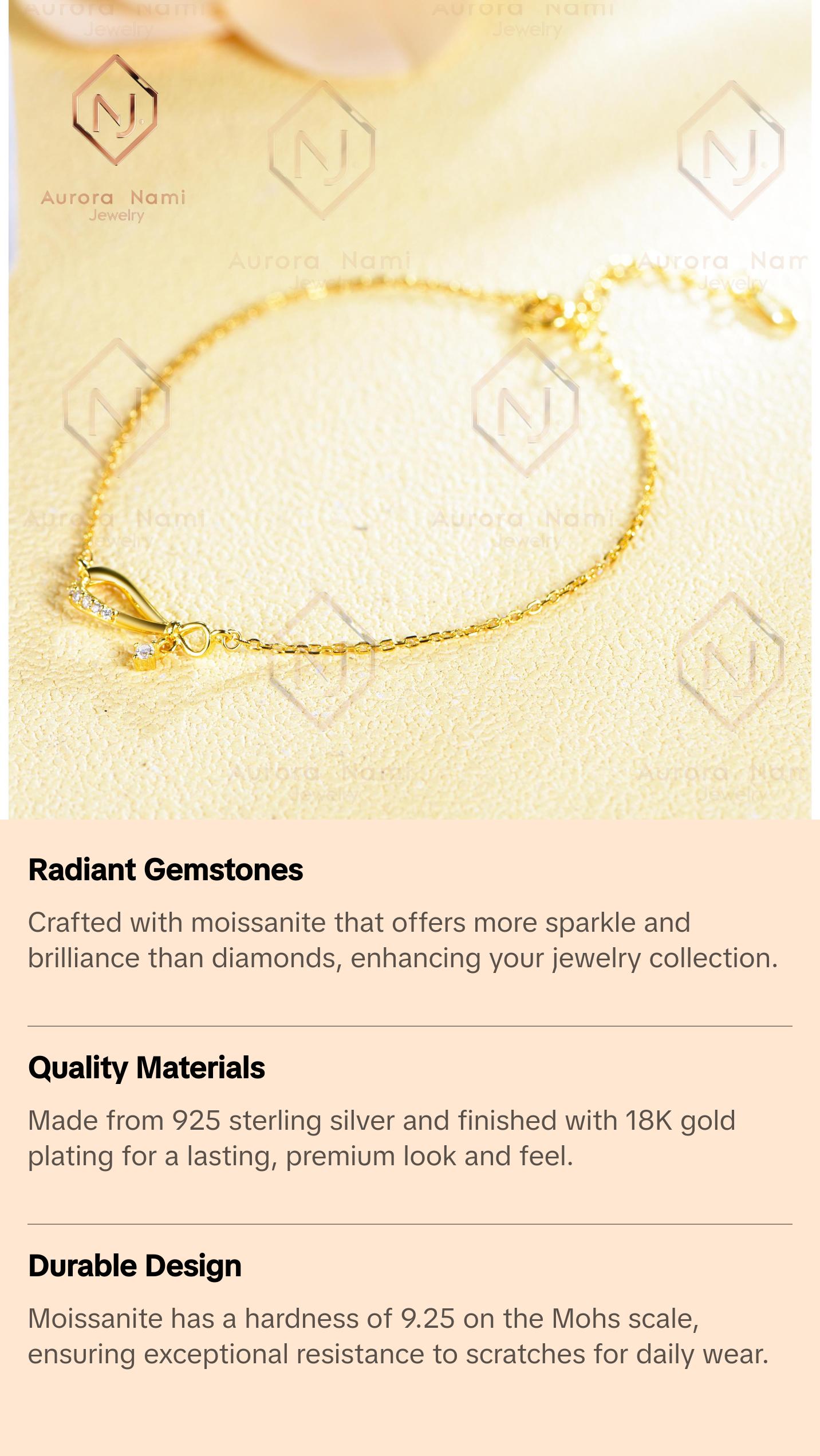 Christmas Bow Bracelet with Diamond