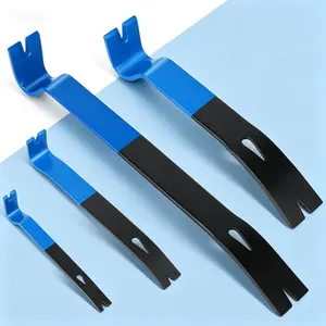 4-Piece Flat Pry Bar Set with Nail Puller - Heavy Duty High-Carbon Steel Tools for Demolition & Woodworking, Utility Claw Bar and Wonder Bar for Home Remodeling, 15" 10" 7.5" 5.5" Sizes