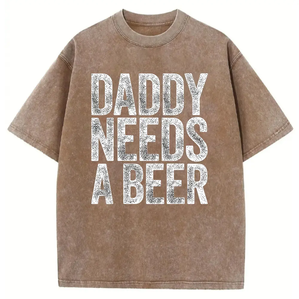 Washed T-shirt-Coffee