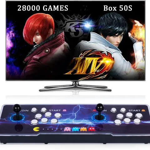 90s Arcade Game Console - 25,000 Arcade Games, 2-4 Players, 1280x720, Hdmi, Usb Cable Included, 360-Degree Universal Joystick - Device All-In-One Console, Full Hd Resolution, Hdmi Cord