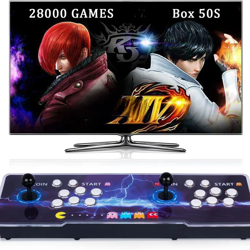 90s Arcade Game Console - 25,000 Arcade Games, 2-4 Players, 1280x720, Hdmi, Usb Cable Included, 360-Degree Universal Joystick - Device All-In-One Console, Full Hd Resolution, Hdmi Cord