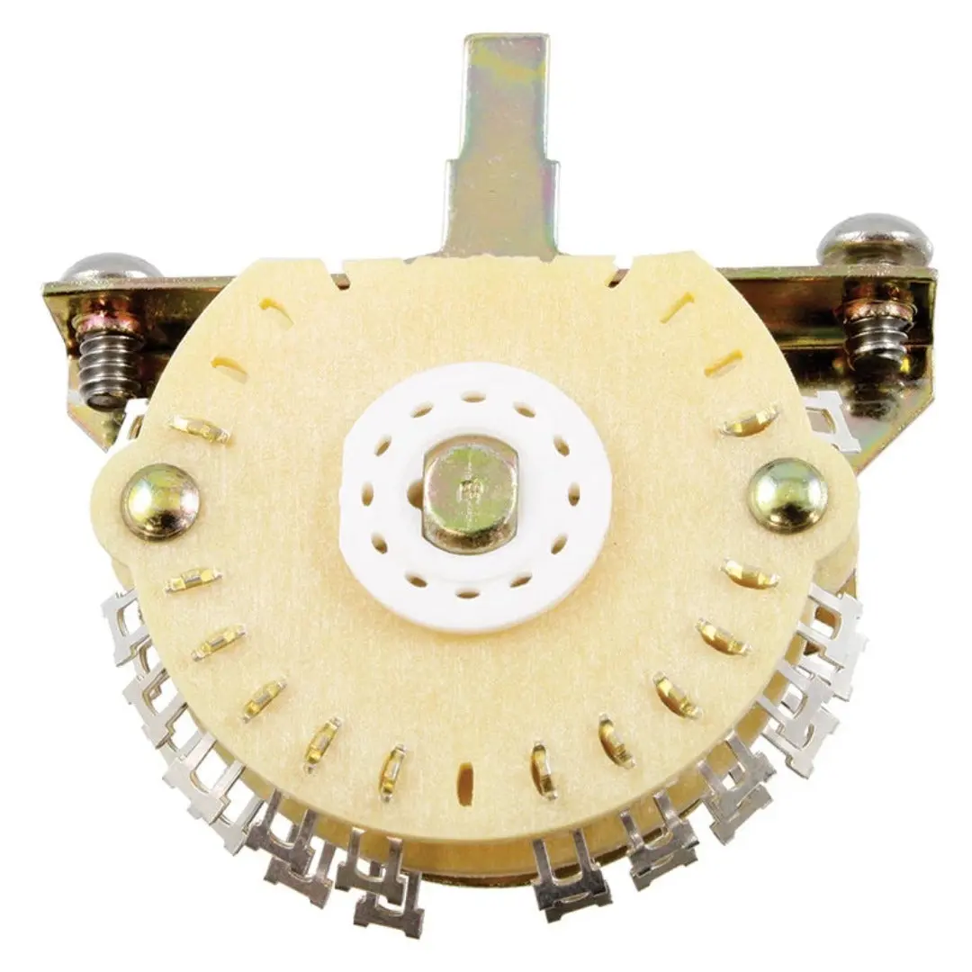 Oak Grigsby Super Guitar Control Switch - EP-0078-000, 4-Pole, 5-Way, Stainless Steel, Double Wafer, Includes Screws