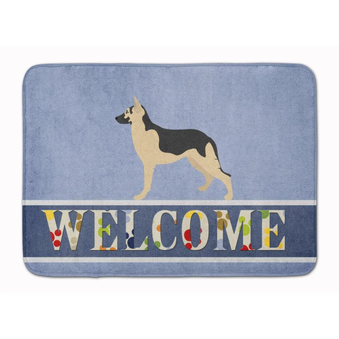 German Shepherd Welcome Machine Washable Memory Foam Mat BB8330RUG