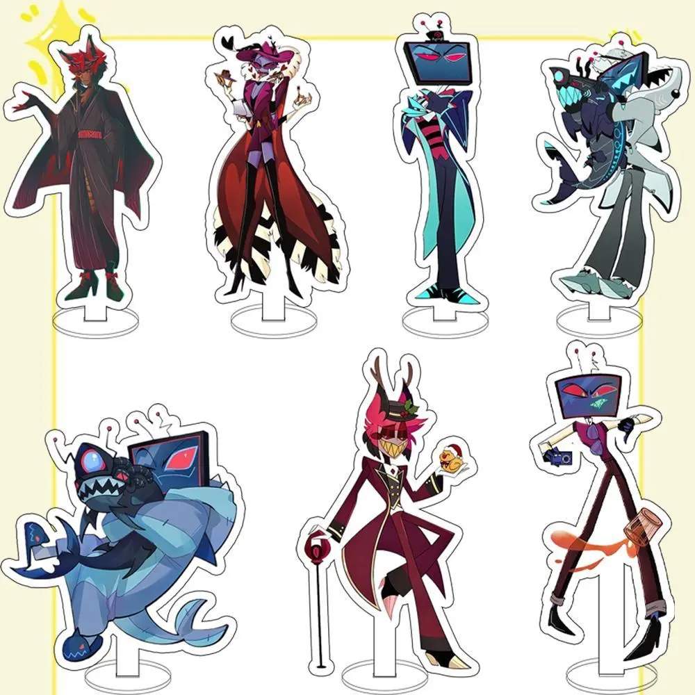 Anime Character Acrylic Stand Decor Figurine - 15cm Cute Collectible Figurines for Lucifer, Alastor, Morningstar Fans, Desktop Ornament Gift for Room Decor (Fashion Accessory), Anime Figures, Collectible Figure, Cute Desktop Ornament, Handmade Craft, Manu