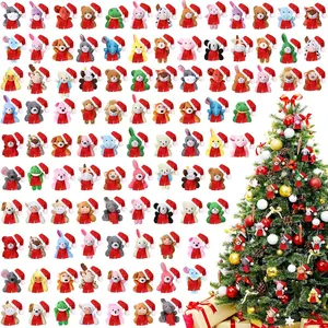 "Tiny Tails" Mini Plush Stuffed Animal Keychains - Red Scarf Edition (Available in Solo or Multipacks)