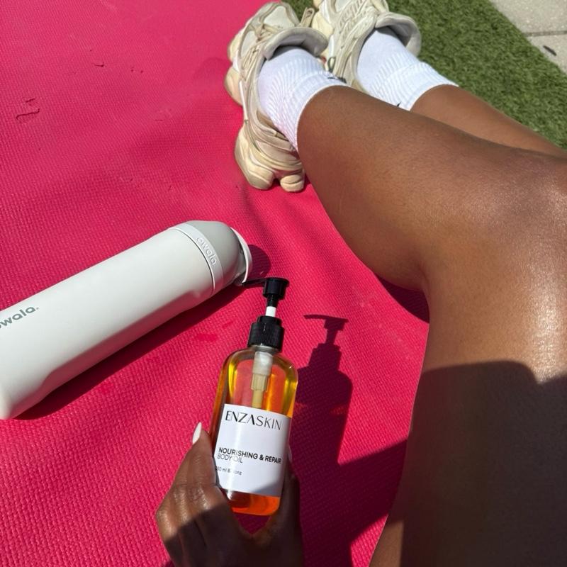 ENZASKIN Nourishing & Repair Body Oil 250ml 8.4 oz - Hydrating & Moisturizing Formula for Soft & Smooth Skin with Organic Essential Oils