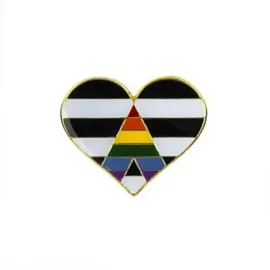 LGBTQ+ Ally Pride Heart Enamel Pin