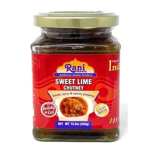 Rani Sweet Lime Mango Chutney (Indian Preserve) 10.5oz (300g) Glass Jar, Ready to eat, Vegan ~ Gluten Free Ingredients, All Natural, NON-GMO