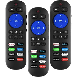 3 Packs Universal for Roku TV Remote, Replacement for TCL/Onn/Hisense/Element/Sharp/Haier/Hitachi/LG/Sanyo/JVC/Magnavox/RCA/Westinghouse Roku TV Remote with 8 Shortcuts One Touch Control Usb C Hdmi