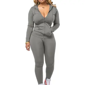 Mrskoala Two Piece Outfits for Women Jogger Sets Workout Sweat Suits Tracksuit Pants Set