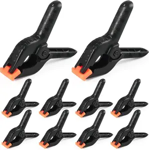 10 count Spring Clamps,  4.5 Inch Large Plastic Spring Clips Clamps Heavy Duty Woodworking Clamps for Crafts Balloon Arch Photography Backdrop Stand Pool Cover Clips