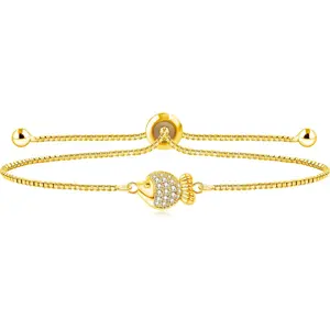 Exquisite and Cute   Bracelet, with Adjustable Slider Bolo Clasp Box Bracelet,  for  and Family   Year's and Birthday SJA4597-SJA4598