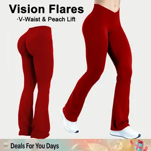 DEEFY [REGULAR LENGTH] Vision Flares Butt Leggings Gymwear Workout Gym Women Butt Lifting Pants Sportswear Sports Slim Fit Tummy Control Yoga