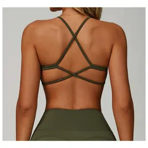 Cloud Sense Yoga Bra Quick Drying Cross Beauty Back High Strength Fitness Wear Casual Running Sports Underwear
