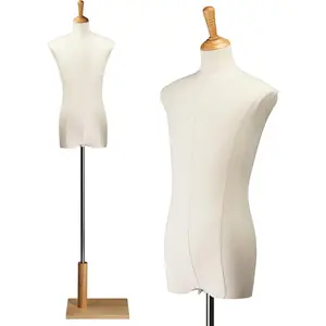 Upgraded Kid Dress Form, 10-12 Years Old Child Mannequin Torse Body with Adjustable Solid Wood Stand for Dress Jewelry Display (10-12 Years Old)