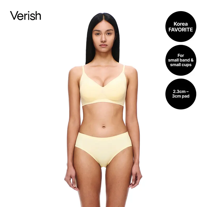 [VERISH] Cool Fit Bra Volume Fit PLUS - Korean Wire-Free Push Up Bra Seamless Wireless - Comfortable Bra with 3cm Padded Lift for Women
