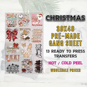 Christmas Gang Sheet, Christmas DTF Transfers, Christmas DTF Transfer Ready For Press, Christmas DTF Prints, Custom Transfer, Direct To Film