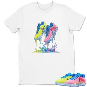 Dripping Shoe Shirt to Match JA 3 Kool Aid, Ja 3 Lemon Venom Deep Royal Blue Light Green Spark Light Photo Blue Match Tee