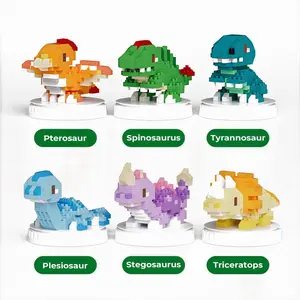 Creative Dinosaur Building Block Set, STEM Building Blocks, Prehistoric Animal Model, DIY Educational Gift, Christmas Halloween Thanksgiving Present