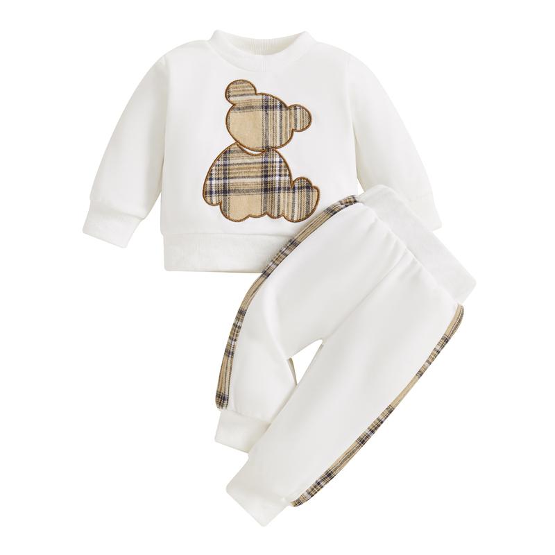 Baby Boy Clothes Cute Bear Outfits Girl Newborn Shirt Tops Sweatshirt Toddler Sweat Pant Set Fall Winter Outfit