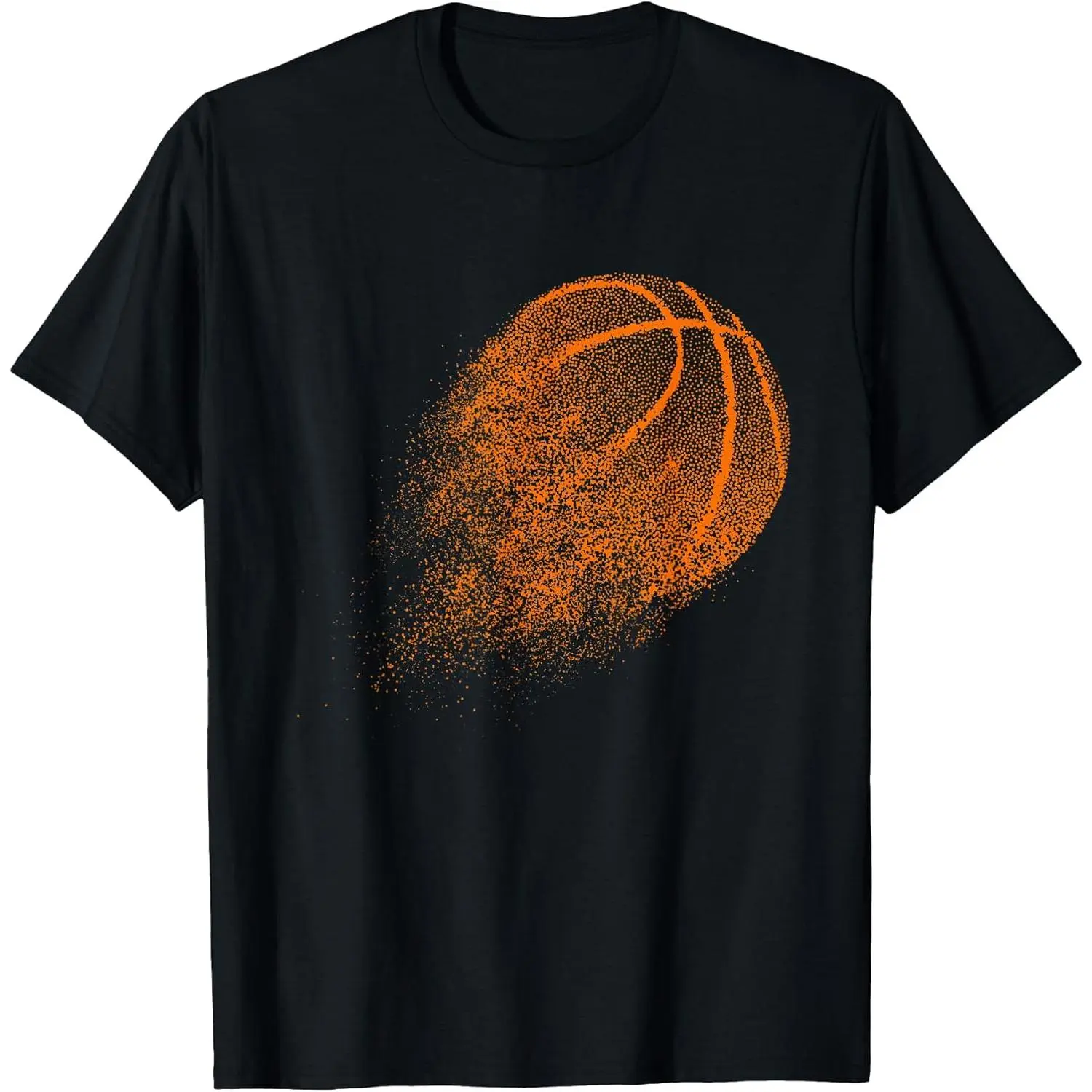 Men's Short-Sleeve T-Shirt, Basketball Player Print Top with Stitched Hem for Sports Enthusiasts, Tshirt, Prints