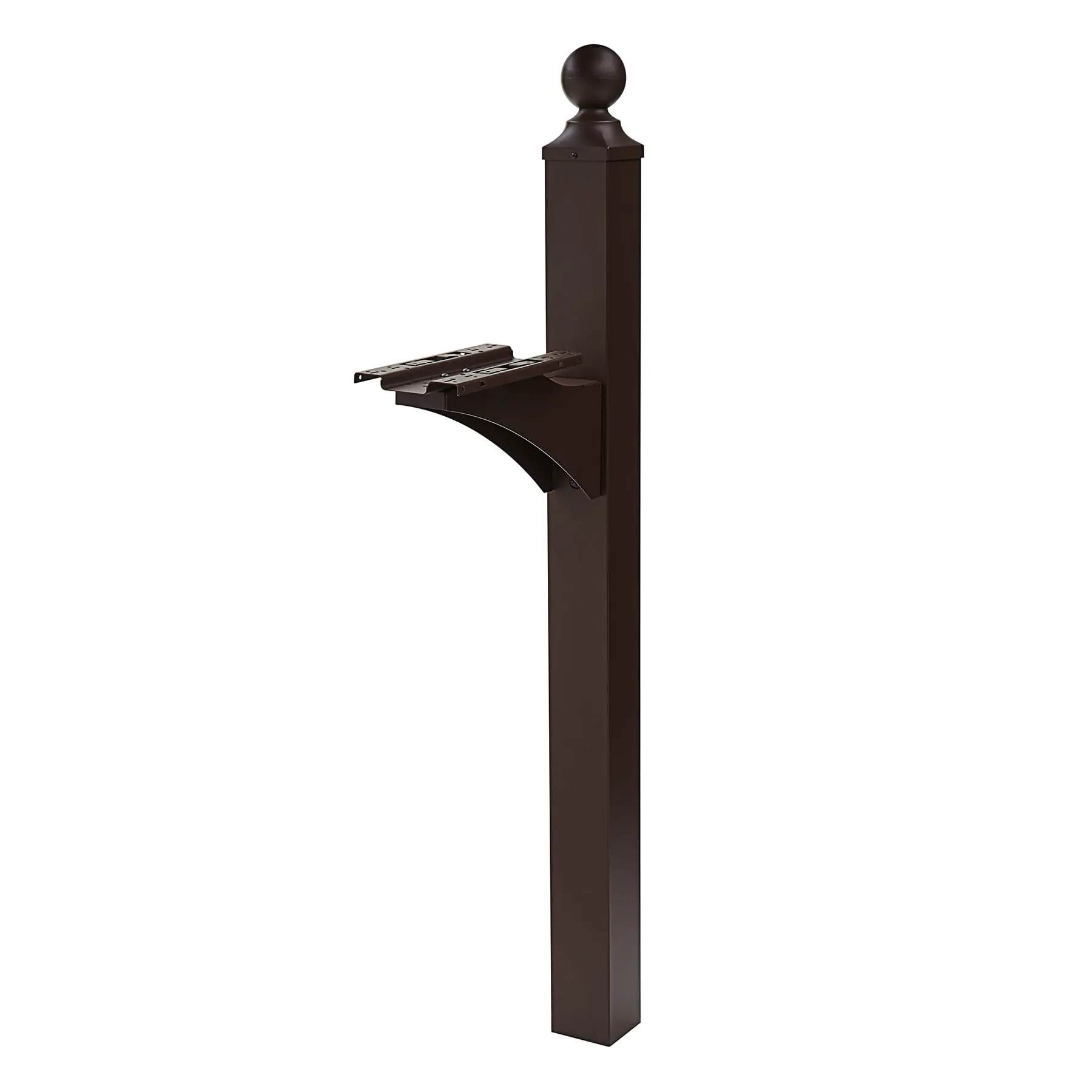 Gibraltar Mailboxes 5664511 Decorative Outdoor Bronze Metal Mailbox Post - 56.4 in. Height, 21.4 in. Depth, 6 in. Size, Powder Coated Aluminum/Steel, Generations Standing Capacity, Durability for Home Improvement