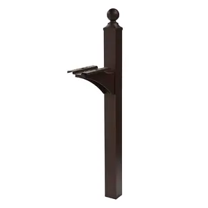 Gibraltar Mailboxes 5664511 56.4 in. Landover Powder Coated Aluminum & Steel Mailbox Post, Bronze