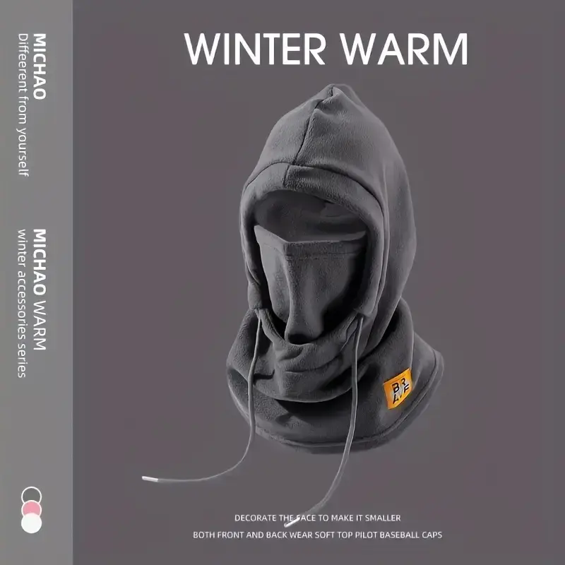 Unisex Windproof Full Face Balaclava Mask, Convertible Neck Warmer, Lightweight Winter Hat, Thermal Ski Mask, Suitable for Skiing, Cycling, Hiking