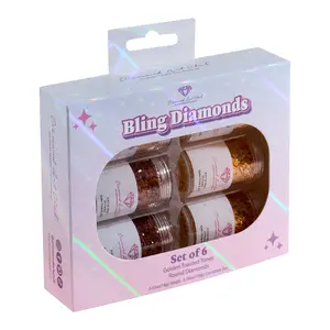 Bling Diamonds - Golden Toasted Tones Round (Set of 6)