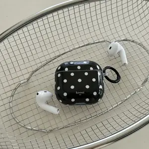 Korean Style Polka Dot Earphone Case with Lanyard, Cute Apple AirPods Pro 2 Protection Cover, Simple Design for Women
