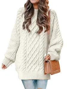 Sweaters for Women Cable Knit Chunky Pullover Sweater