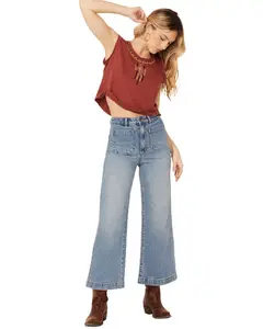 Rolla's Women's Boot Barn Brad Medium Wash High Rise Sailor Wide Leg Stretch - R41j69