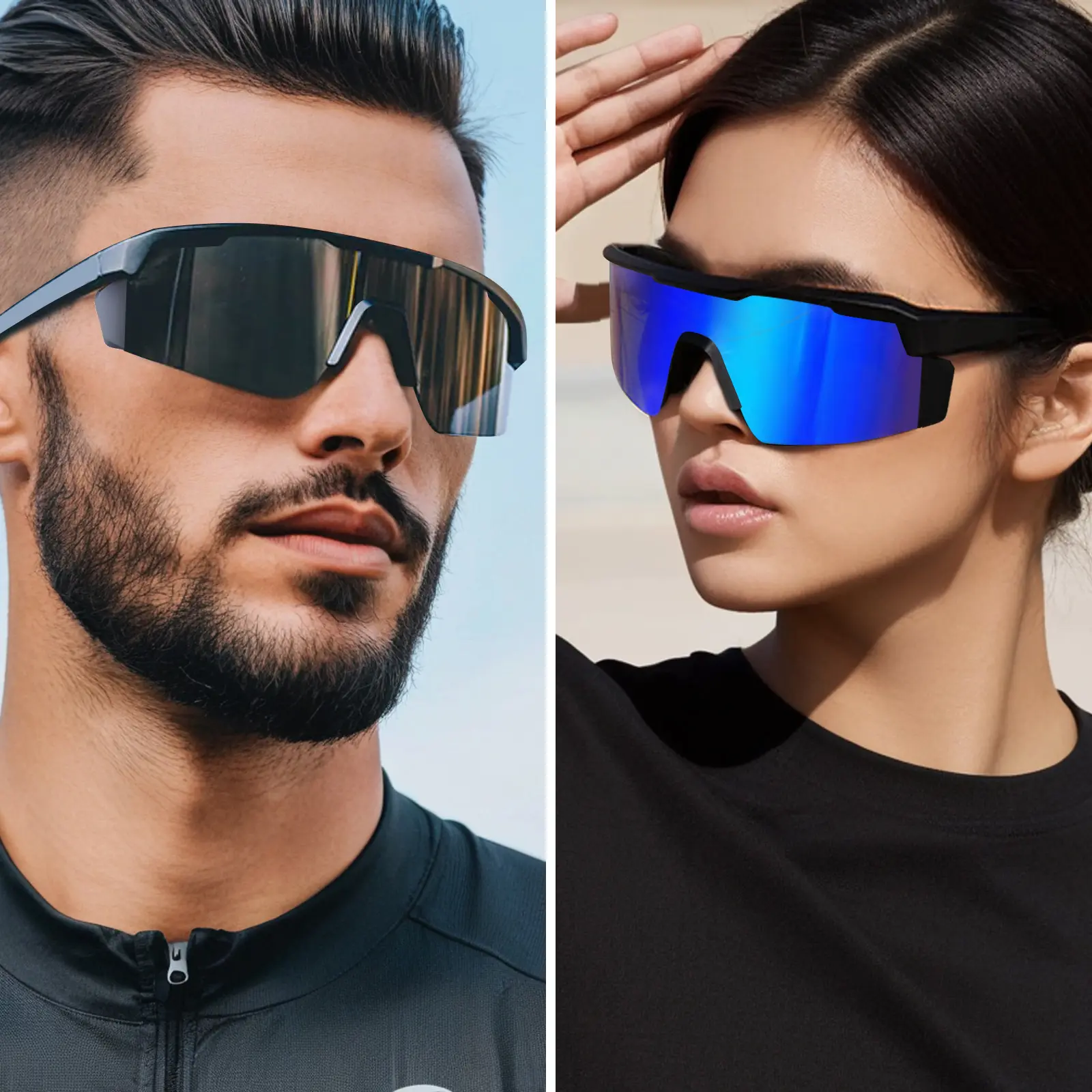 Unisex XL Oversized Sunglasses, Full-Rim TR90 PC Frame, Z87 Safety Certified, UV400 Protection Lens, UV Blocking Eyewear, Uv Blocking Sunglasses