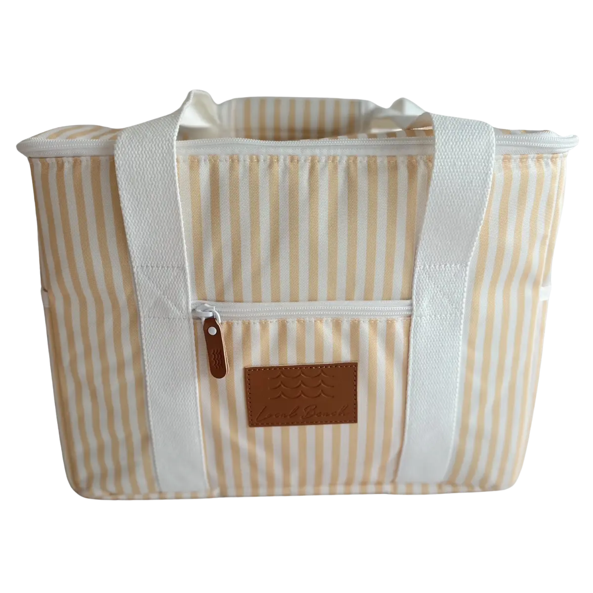 Packable Poly Canvas Golden Stripe Cooler Bag