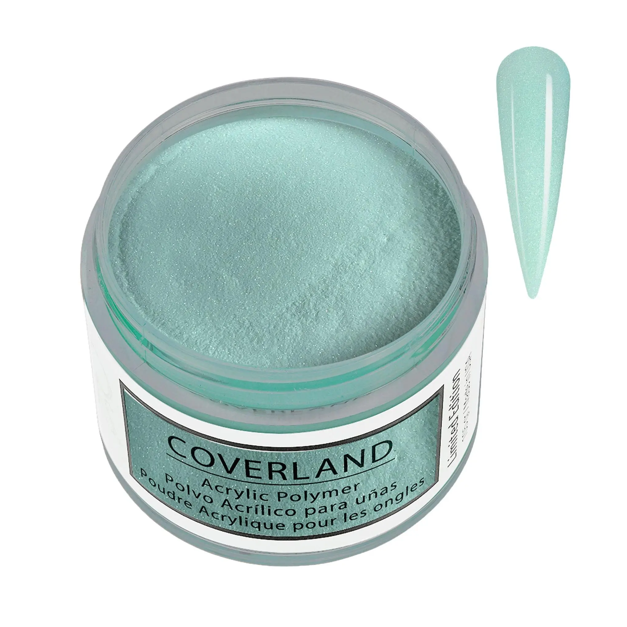 Tones Coverland Acrylic Powder 1.5 oz "Aqua Burst" – Made in USA, Great for Nail Art