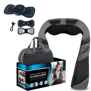 3D Shiatsu Massage Pillow with Mini Wireless Electrical Pulse Massager with Heating Belt Full Body Relaxer