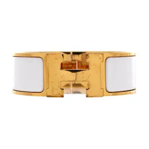 Pre-owned Hermes Clic H Bracelet Enamel Wide by Rebag